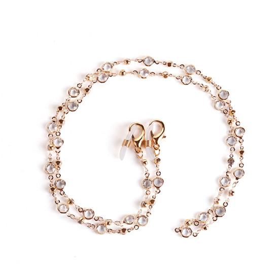 Mode Strass Maske Gläser Dual-Use Lanyard Farbe-Erhaltende Anti-Verloren Kopfhörer Maske Kette Gläser Seil Kette