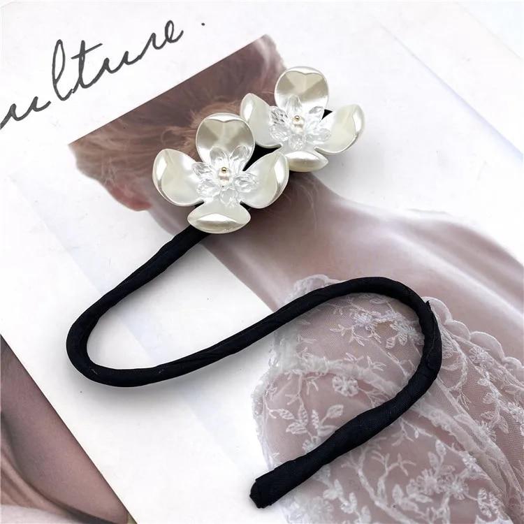 Muschelblume Magischer Duttmacher Blütenknospenkopf Duttmacher Schleife Perlenhaarnadel Lazy Hair Dish Artefakt Frauen Haarstyling Flechter