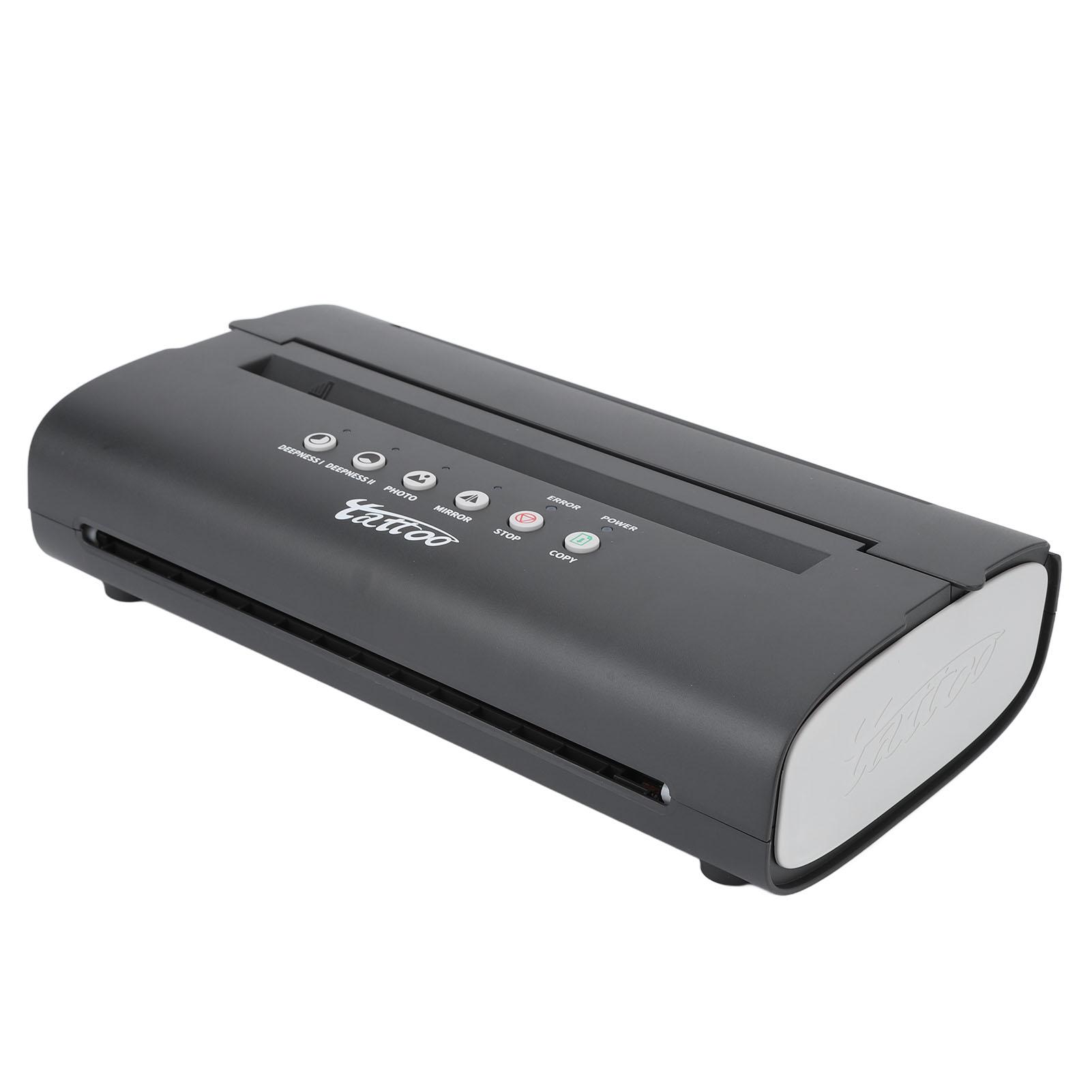 Tattoo-Transfermaschine, hohe Geschwindigkeit, geräuscharm, Wärmeableitung, thermischer Tattoo-Muster-Kopierer UK Plug