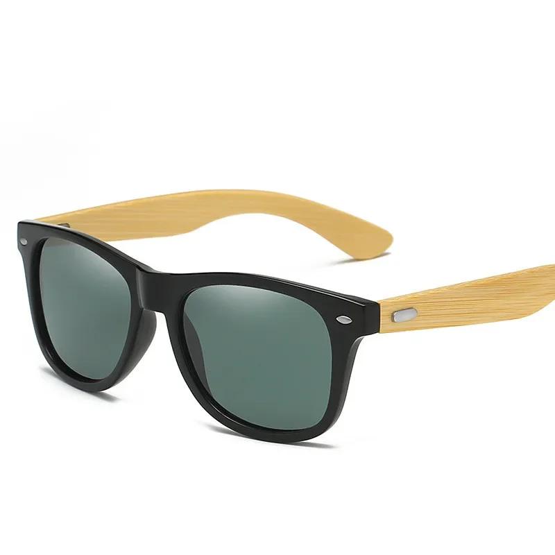 Outdoor Holz Ultraviolett Sonnenbrille Klassische Mode Persönlichkeit Bambus Bügel Sonnenbrille Herren und Damen UV400 Sport Sonnenbrille