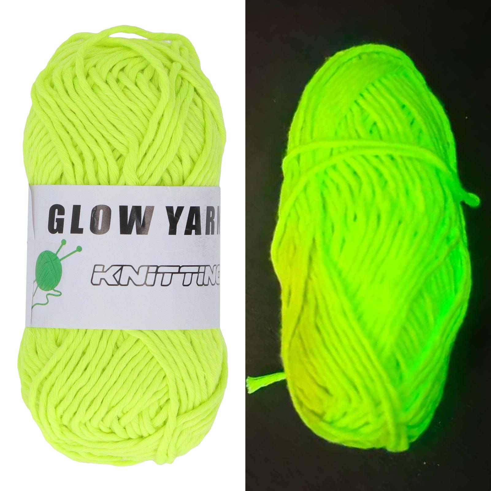 164ft leuchtendes, grobes Garn, DIY-Polyestergewebe, leuchtendes, leuchtendes Strickgarn für Teppich, Pullover, Mütze
