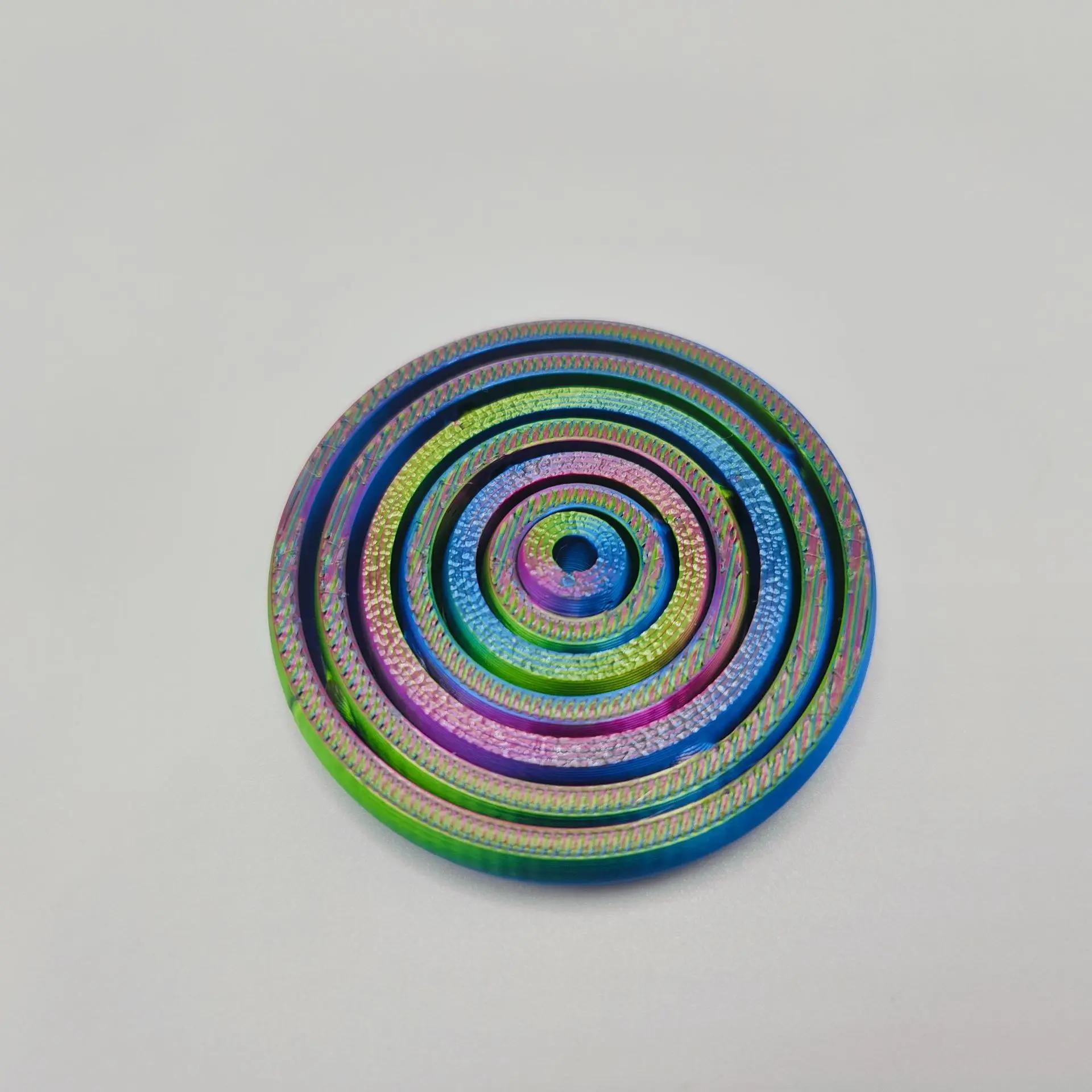 3D-gedruckter 7-Ring-Fidget-Spinner Universeller Kreisel Schwerkraft-rotierender Angstlöser Büro-Dekompression Sensorisches Spielzeug für Partygeschenke