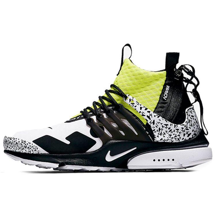 Acronym x Nike Air Presto Mid Dynamic Yellow Unisex-Sneaker Weiß Dynamic-Yellow-Schwarz AH7832-100 41
