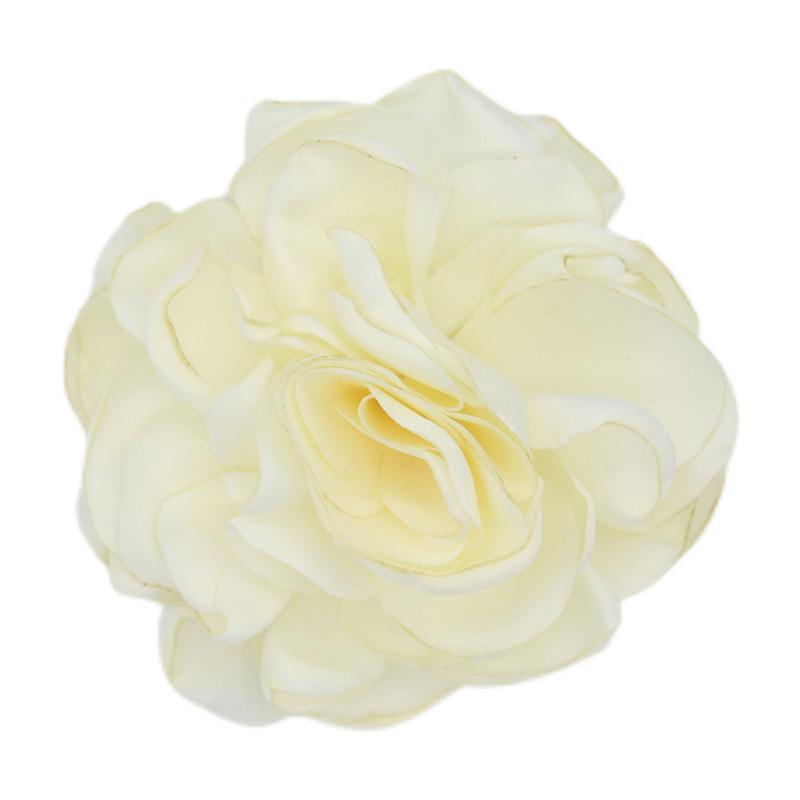 1PC handgemachte Anstecknadel Geschenk Stoff Corsage Blume Brosche Tuch elegante Accessoires Wome Kunst weiß