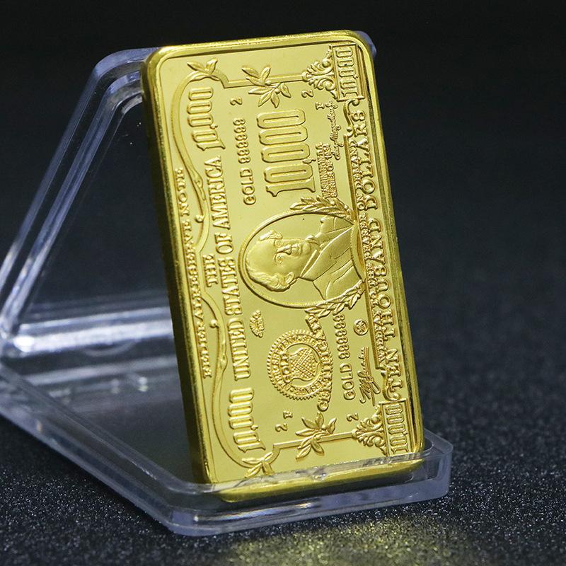 10.000 US-Dollar Goldbarren, Sammlermünze, Kryptowährung, Souvenir, Geschenke