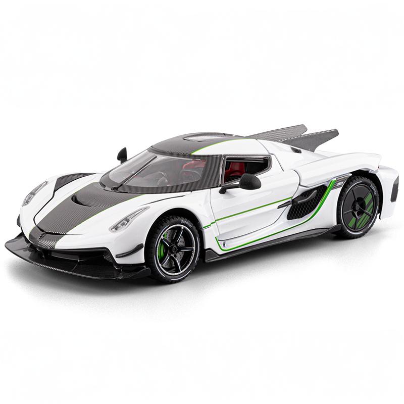 1:24 KNSG Jesko Absolut Super Sportwagen Legierung Metall Druckguss Modellauto Sammlung Hobby Kinder Kind Spielzeug Für Jungen Geburtstagsgeschenke weiß