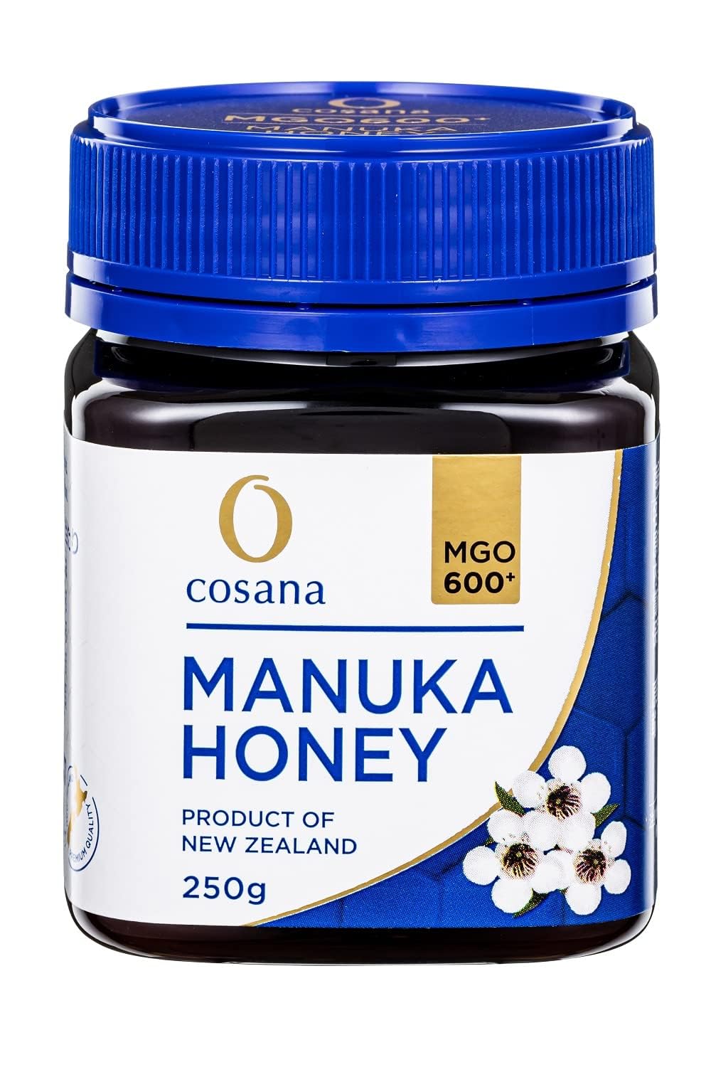 Cosana Manuka Honig 250g Echter, aus Neuseeland hergestellter, ungeheizter Honig, Honig MGO600+, ohne Zusatzstoffe