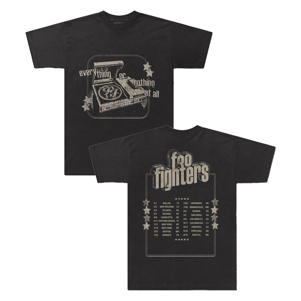 Plattenspieler Foo Fighters T-Shirt, Individuelles Band Merch Vintage-Inspiriertes Grafik-Shirt Unisex T-Shirt XXL
