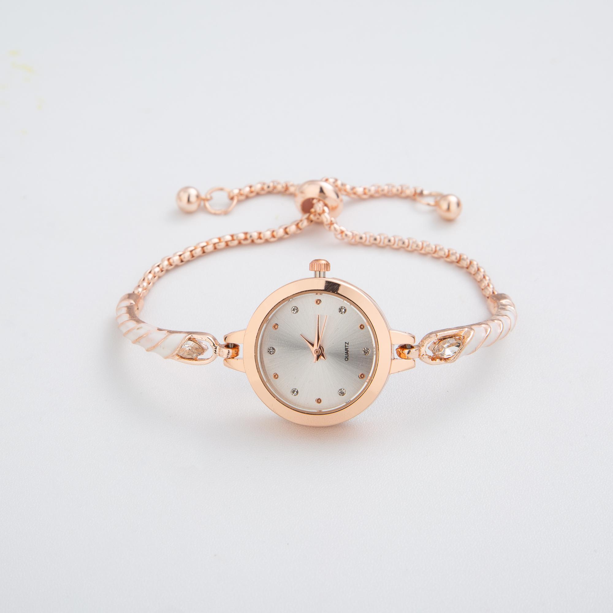 Elegante Armbanduhren für Damen, verstellbare Armbänder, modische Quarz-Armbanduhren, Geschenk weiß