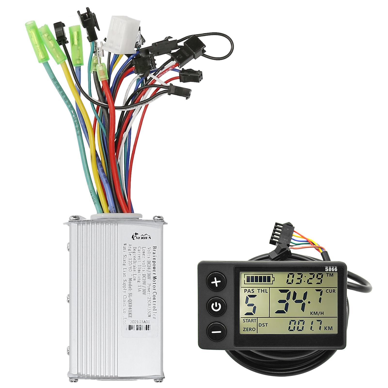 LCD-Anzeigefeld, bürstenloses Controller-Kit für Elektrofahrrad, Elektroroller 24-36V