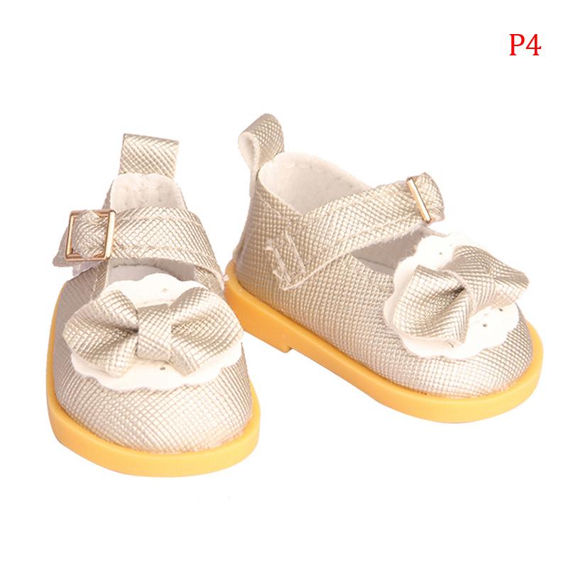 5 cm Pu-Leder Schleife Doil Schuhe Stiefel für 14 Zoll American & Exo Puppe 1/6 Puppe beige