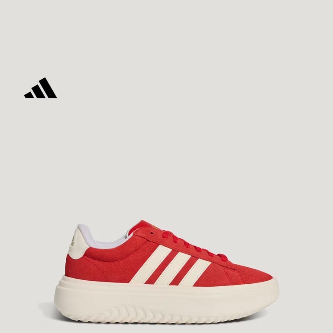 Adidas GRAND COURT PLATFORM Schuhe mit dicker Sohle Lässige Sneaker Damen Adidas KJ2065 39 rot