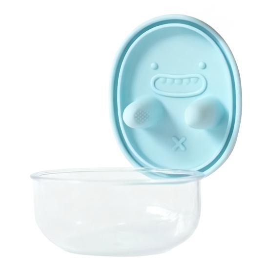 Auslaufsichere Snackbox mit Silikonabdeckung Tragbares Finger-Schutz-Design Lunchbehälter ohne Kleckern Aufbewahrungswerkzeug für Kekse
