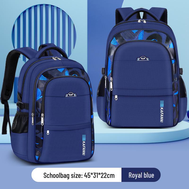 „Wasserdichter und verschleißfester Rucksack im neuen Stil mit Rückenschutz für Grundschüler der Klassen 1 bis 6, großes Fassungsvermögen“ Backpack Only königsblau