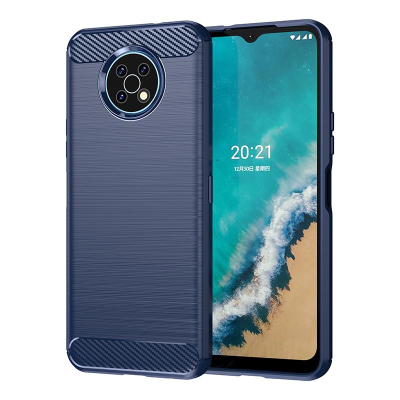 Für Nokia G50 Hülle, Nokia G50 Bumper Silikon Carbon Fiber Shell Zurück Hülle, Nokia G50 G20 G10 XR20 X10 X20 X71 Hülle For Nokia G50