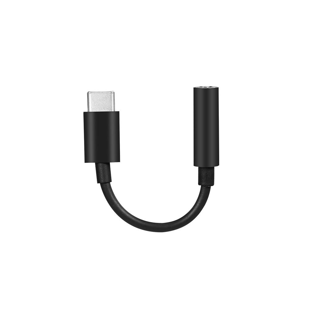 TypeC auf 3,5 mm Kopfhörer-Adapter, USB 3.1 TypeC-Stecker auf 3,5 AUX-Audio-Buchse, Audio-Adapter für schwarz