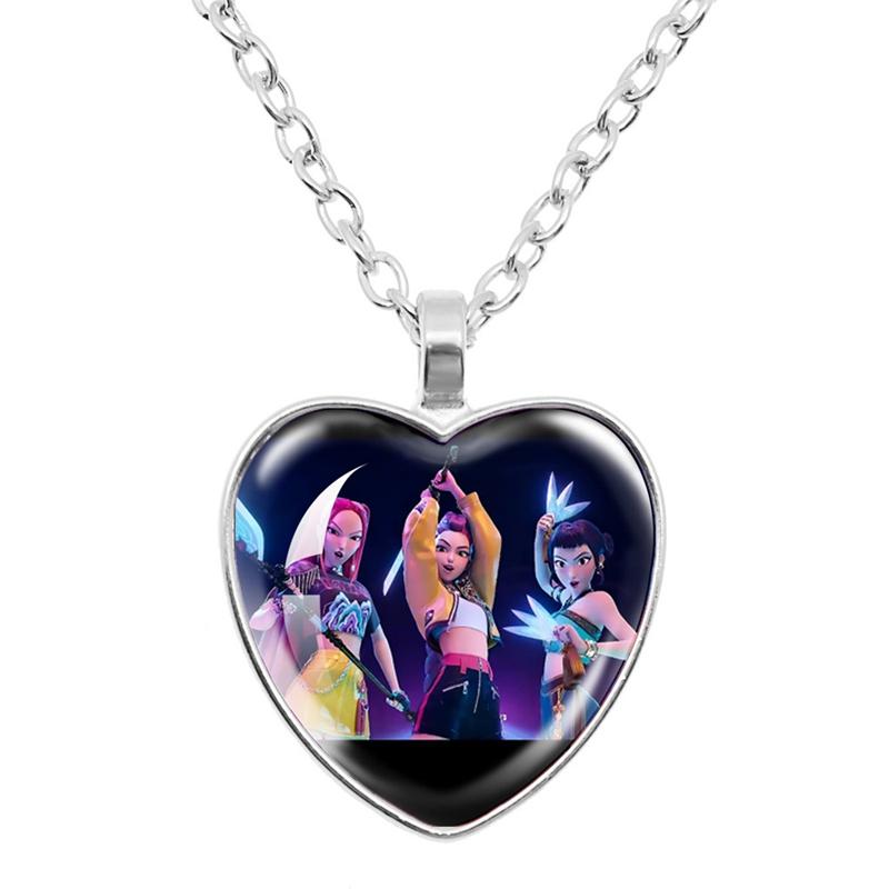 Kpop Dämon Charakter Halskette Hunter Huntrix Cartoon Anhänger Halskette für Fans Geschenke Saja Band Fan Armband Geschenke