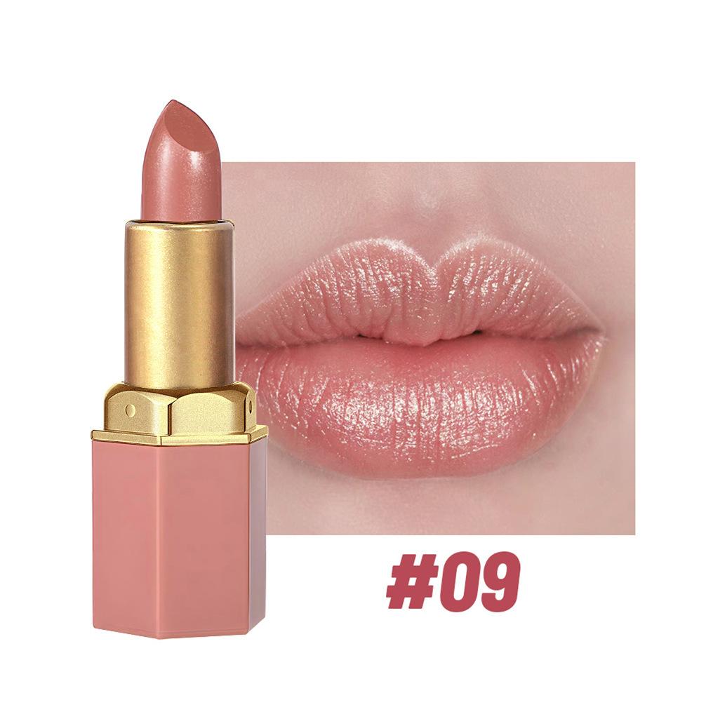 Meerjungfrau Lippenstift Schimmer- & Perlglanz-Finish Lippenstift Rote Töne Langhaltendes Mattes Finish Lipgloss, Perfektes Weihnachtsgeschenk 09