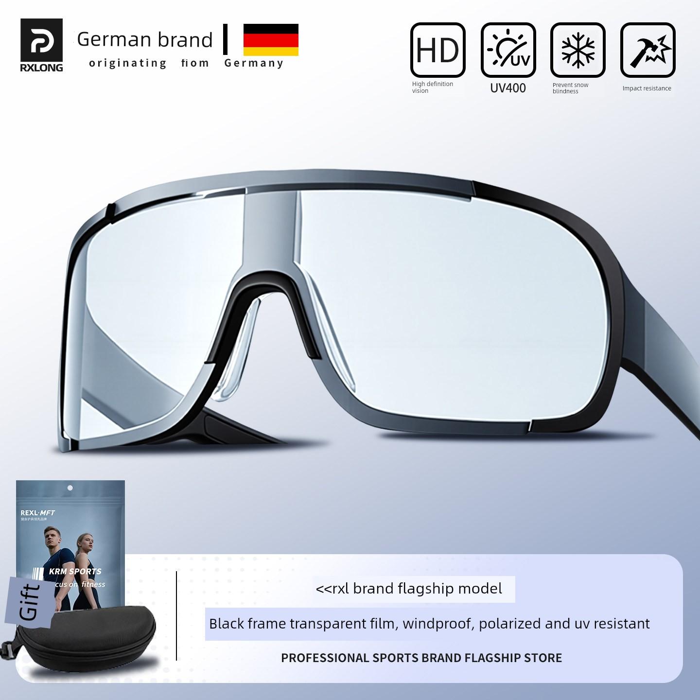 Winddichte Radsportbrille Kann über Brillen getragen werden, Herren-Radbrillen, Sonnenbrillen für Erwachsene, Fahrrad und Motorrad, Tag- und Nachtgebrauch white