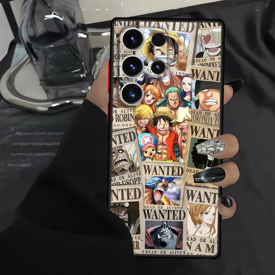One Piece Captain Luffy Hülle für Samsung Galaxy S21 S9 S24 FE S20 S10 S23 Ultra S25 Edge S22 Plus Rückseite Handyhülle Galaxy S25 Edge