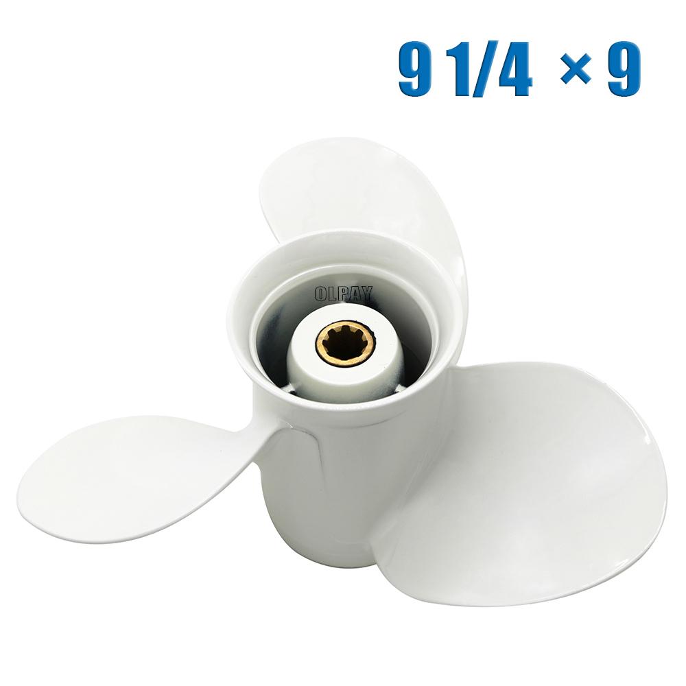 Propeller 9 1/4X9-J für Yamaha 683-45945-00-EL 63V-45945-10-EL, Propeller für Yamaha 2-Takt 9,9 PS 15 PS China weiß