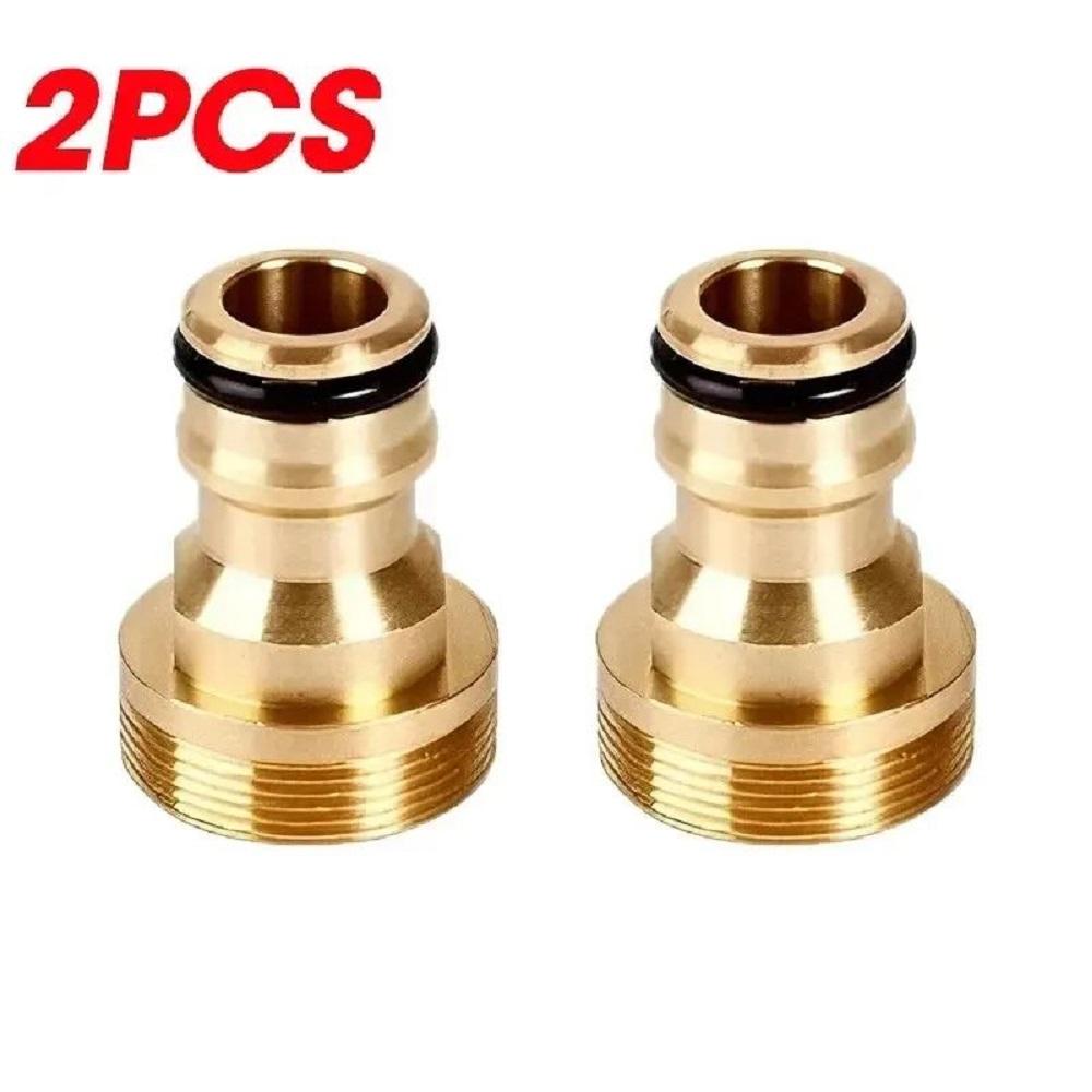 2 STÜCKE Universal Wasserhahn Küche Adapter Messing Wasserhahn Bewässerung Gartengeräte Hahnverbinder Mischschlauchadapter Becken Fitting
