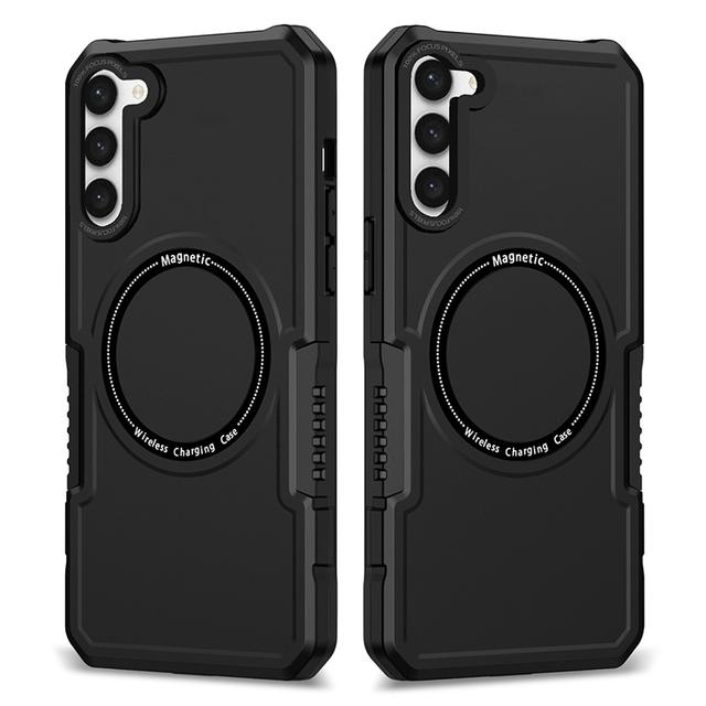 Magnetische Magsafe Wireless Charging Case für Galaxy S21 S22 S23 Ultra Plus S20 S21 Fe 5g Telefon Abdeckung für Samsung Note 20 Ultra For Galaxy S23 schwarz