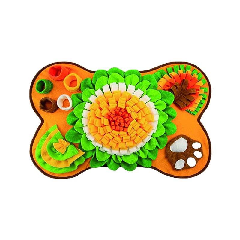 Neue Geruchsmatte für Haustiere, Futtersuche, Geruchstrainingsdecke, Unterhaltung, interaktives Slow-Food-Trainingsmatte für Hunde, pädagogisches Spielzeug für Haustiere gelb