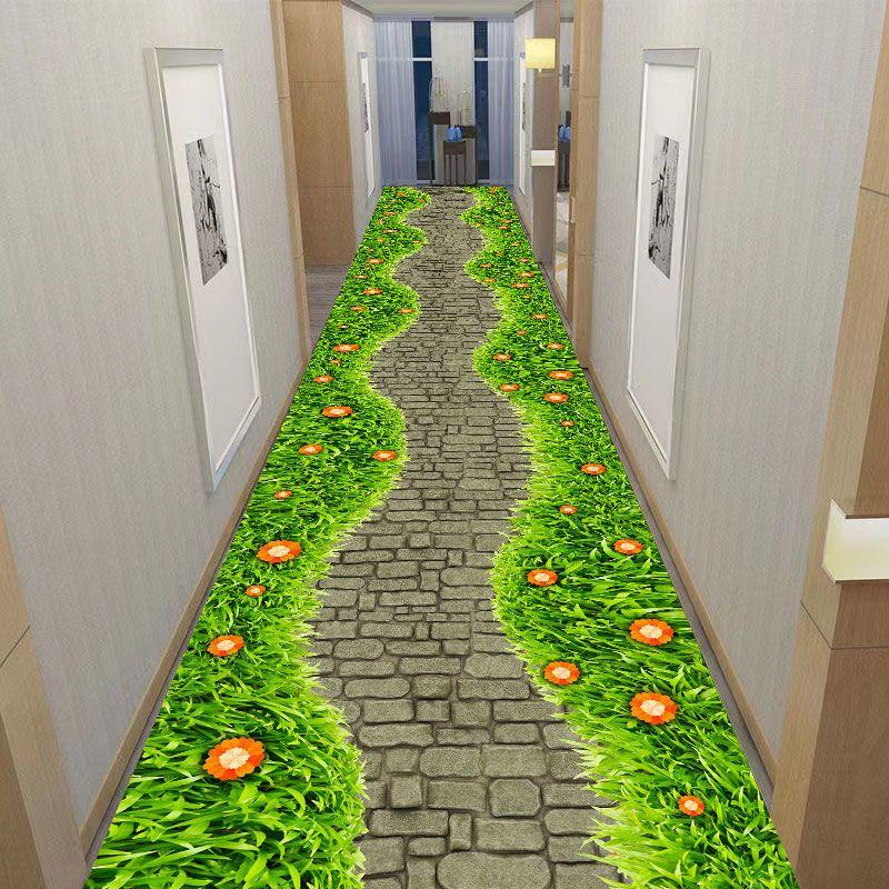 3D moderne lange Korridor Teppiche Wohnzimmer Dekoration Anti-Rutsch-Matte Hotel Lobby Treppe Bereich Teppich anpassbar W100*H300CM