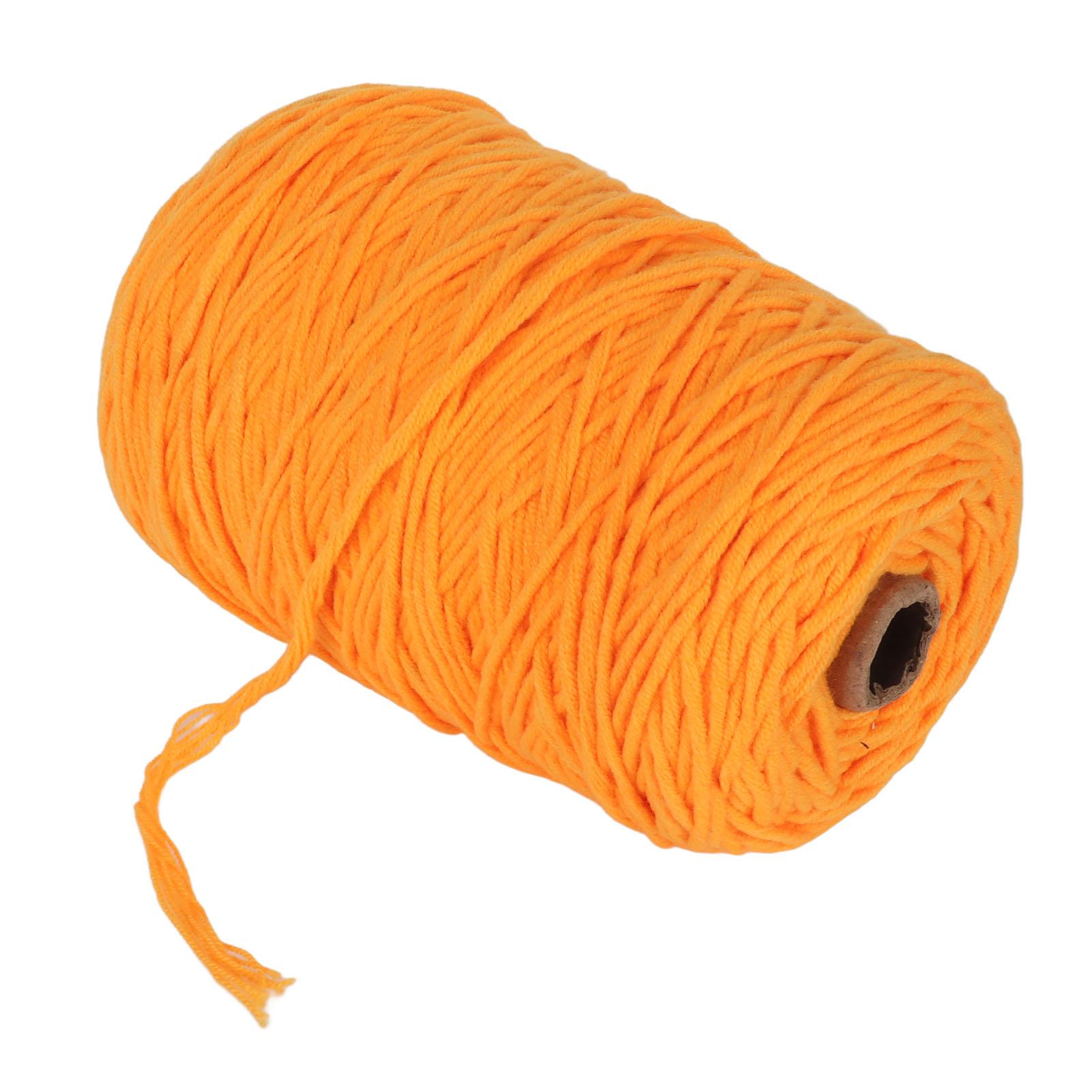 Tuftinggarn, Orange, 437yd lang, 0,2 Zoll breit, schrumpffest, Baumwolle/Polyester, Teppich-Strickgarn