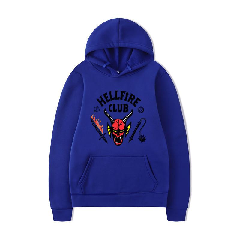 Neue Peripheriegeräte Stranger Things S4 Modische Lässige Vielseitige Hochwertige Weiche Bequeme Herren Damen Personalisierte Hoodies S blau