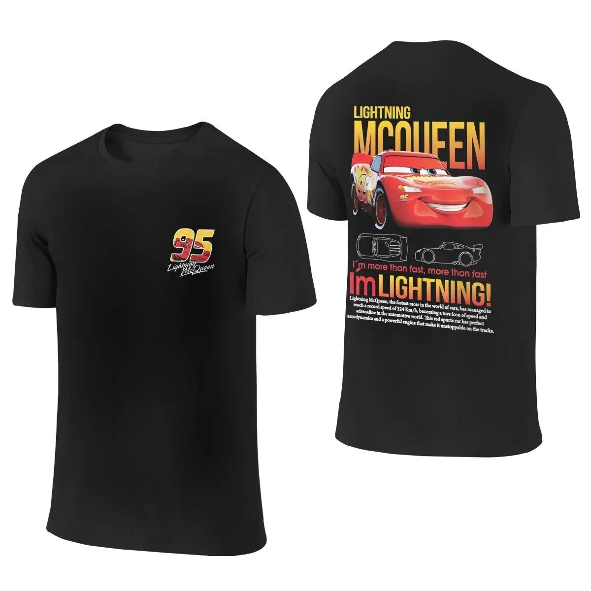 Sommer Lightning McQueen und Sally T-Shirt für Paare Mcqueen Sally T-Shirts Beidseitiger Druck T-Shirt für Damen Herren Baumwolle Oversized Kurzarm 4XL gelb