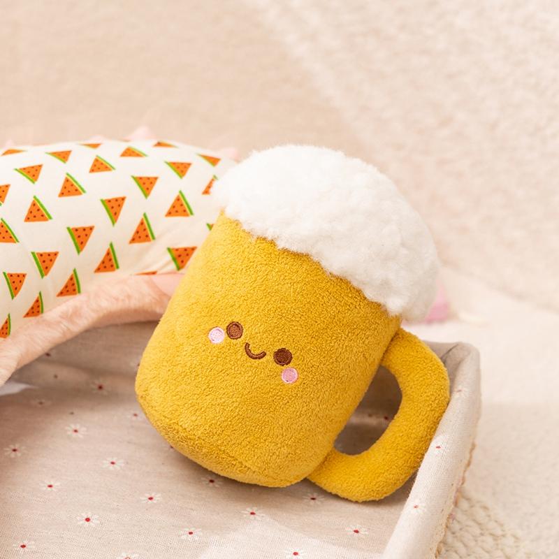 Neueste Spielekonsole Bier Skateboarden Gamepad Lustige Spieleserie Puppe Kawaii Kuscheltier Stofftier Puppe Cartoon Anime Niedliche Puppe yellow