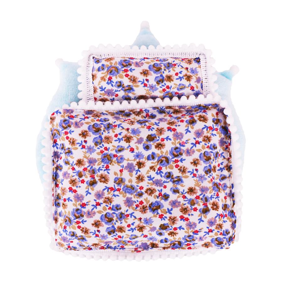 17cm Mini Puppenzubehör-Set für Labubu Puppe Pop 3Stk/Set Bett+Decke+Kissen Pyjama Schlafsack Puppenhaus Geschenk, Mädchenspielzeug