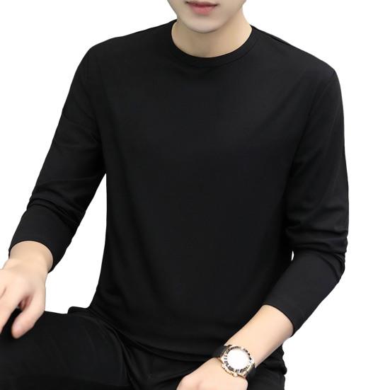 Frühling Herbst Männer Fitness Top Slim Fit Rundhals Stretchy Lange Ärmel Einfarbig Pullover Fitness Sport Top Winter Bodenbildung Kleidung XXL schwarz