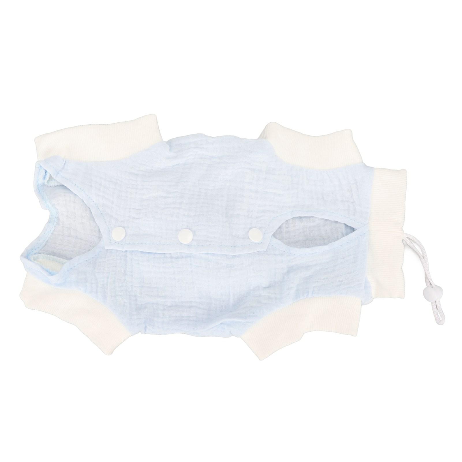 Katzen Genesungsanzug Atmungsaktiv Verhindert Lecken Wundschutz Katzen Postoperativer Anzug für Hunde Katzen M(for 4-6.5kg) blau