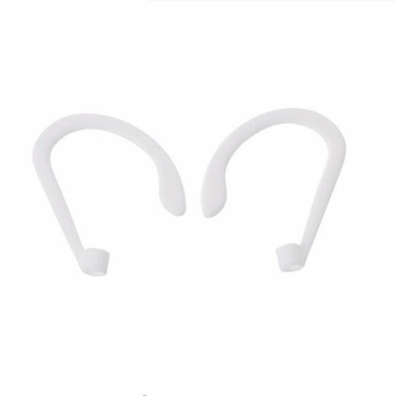 Paar Anti-Verlust-Ohrbügel für Apple-Kopfhörer für Airpods, professionelle rutschfeste Silikon-Ohrhörerspitzen, ohne Kopfhörer 1 Pair weiß