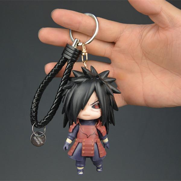 Naruto Anime Modell Schlüsselanhänger Haruno Sakura Hatake Kakashi Gaara Uzumaki Naruto PVC Anhänger Schlüsselanhänger Kindergeburtstag Spielzeug Geschenk brown