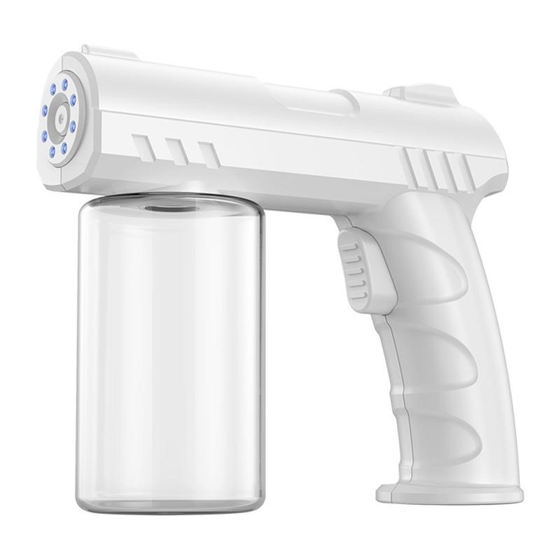 280 ml Style Kabellos Elektrischer Desinfektionsmittel Friseur Sprühflasche USB Nano Blaulicht Dampfspray Desinfektionspistole Gartenhaus weiß