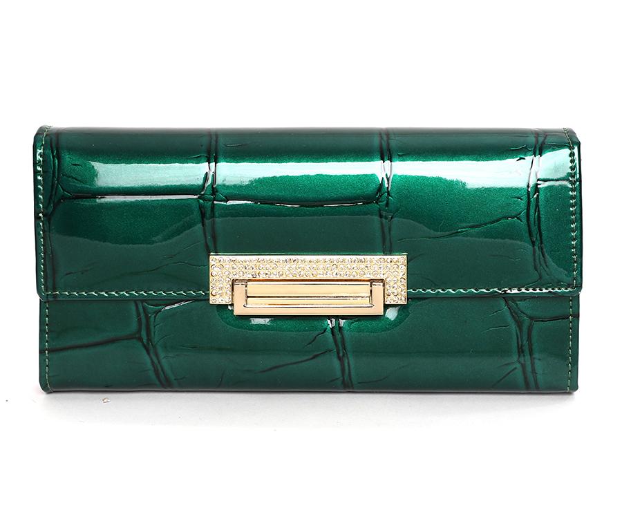Alligator Muster Echtes Leder Geldbörse Frau Lang Damen Rindsleder Geldbörse Diamant Verziert Kartenhalter Clutch Tasche