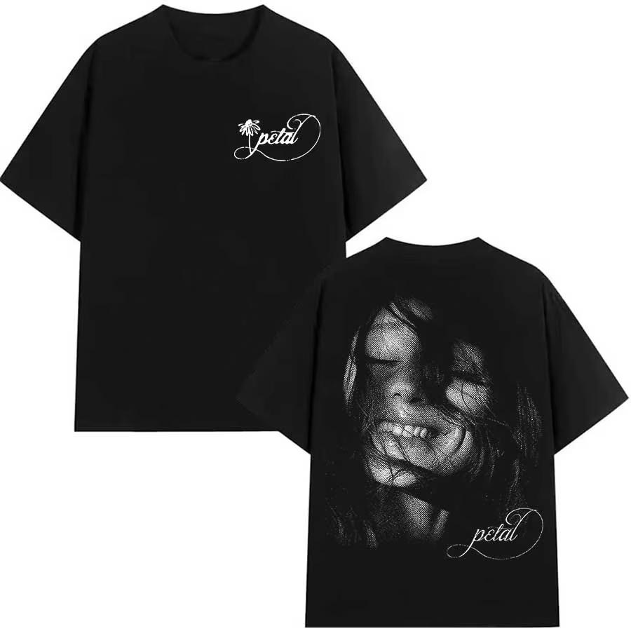 Ariana Grande Petal T-Shirt Für Männer Frauen 100% Baumwolle T-Shirts Zu Hiphop Kurzarm Tops Oversized Unisex Harajuku hohe Qualität M