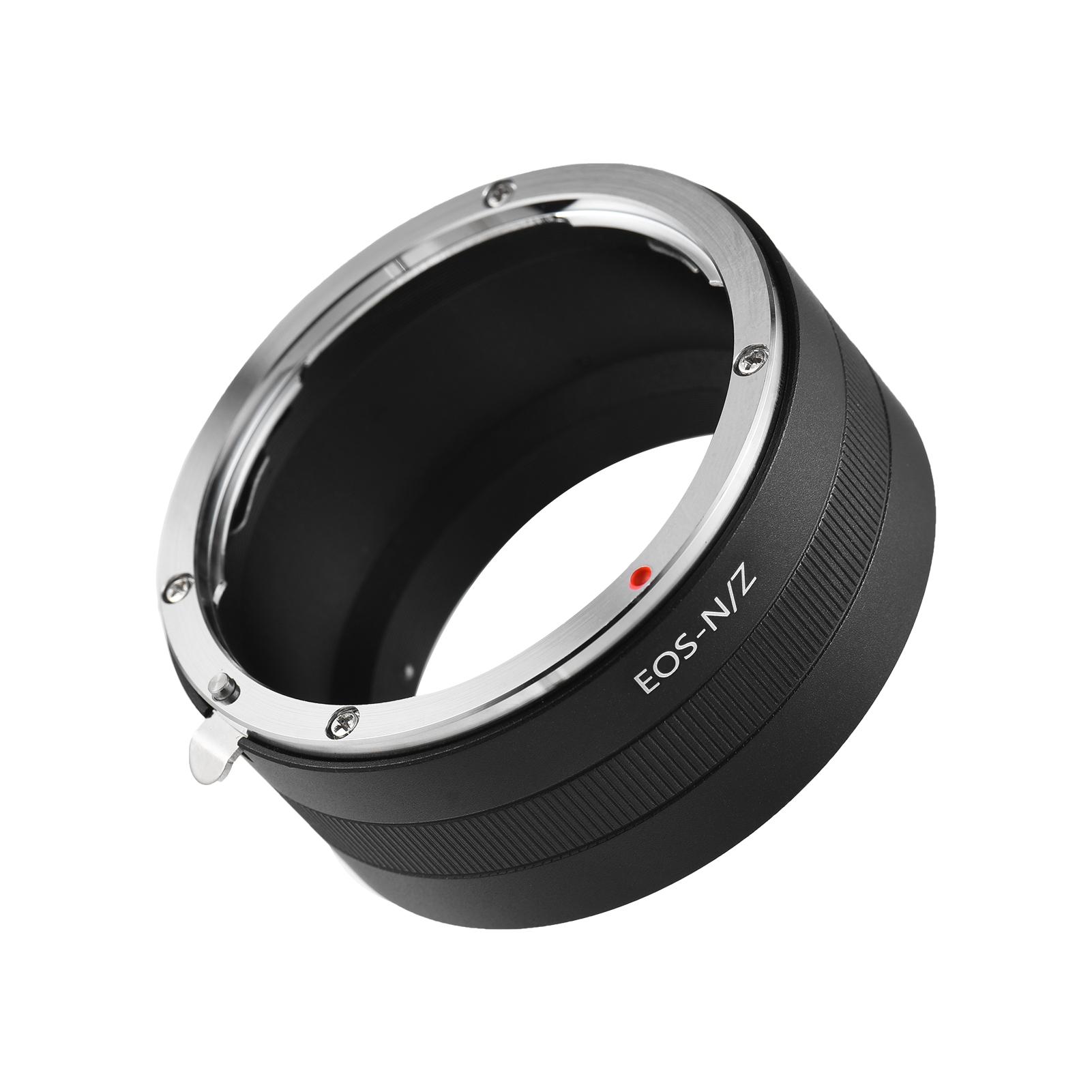 Manueller Objektiv-Adapterring aus Aluminiumlegierung für Canon EF-Mount-Objektiv auf Nikon Z5/Z6/Z7/Z50 Z-Mount schwarz