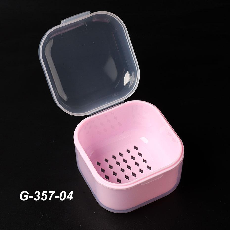 Tragbare Desinfektionsfilter-Reinigungsbox Nailart-Bohrer Schleifkopf-Desinfektionsbox Maniküre-Sterilisationswerkzeug rosa