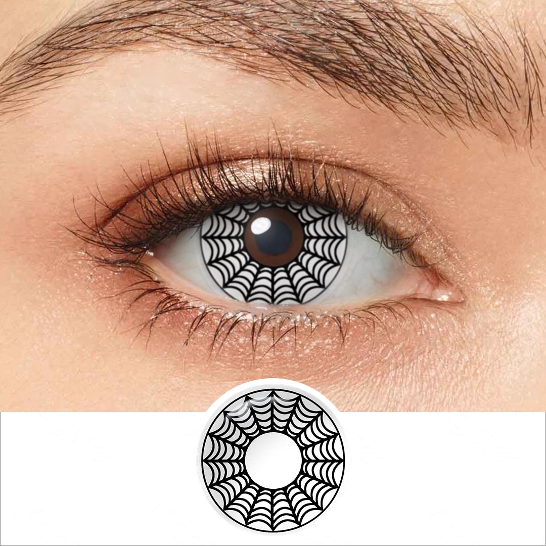 Verrückte Linsen, Halloween-Kontaktlinsen, blinde weiße Cosplay-Kontaktlinsen, Blackout-Kontaktlinsen, Anime-Zubehör für Maskerade MY13
