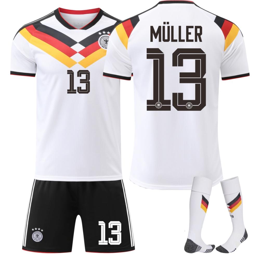 2026 FIFA Fussball-Weltmeisterschaft Deutschland Fussballtrikot für Kinder und Erwachsene Müller #13 XXXL