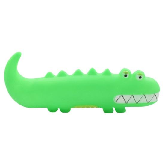 Spielzeug Cartoon Tiere Form Eidechse Krokodil Hund Molar Spielzeug Zähne Reinigung Welpen Sounding Spielzeug grün