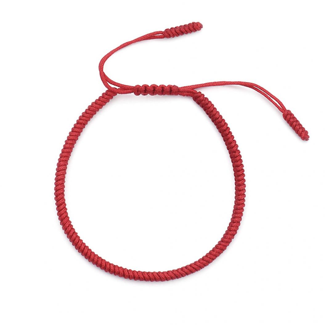 1 Stück Unisex Modeschmuck Geschenk Viel Glück Handgemachtes Seil Geflochtenes Armband Armreif rot