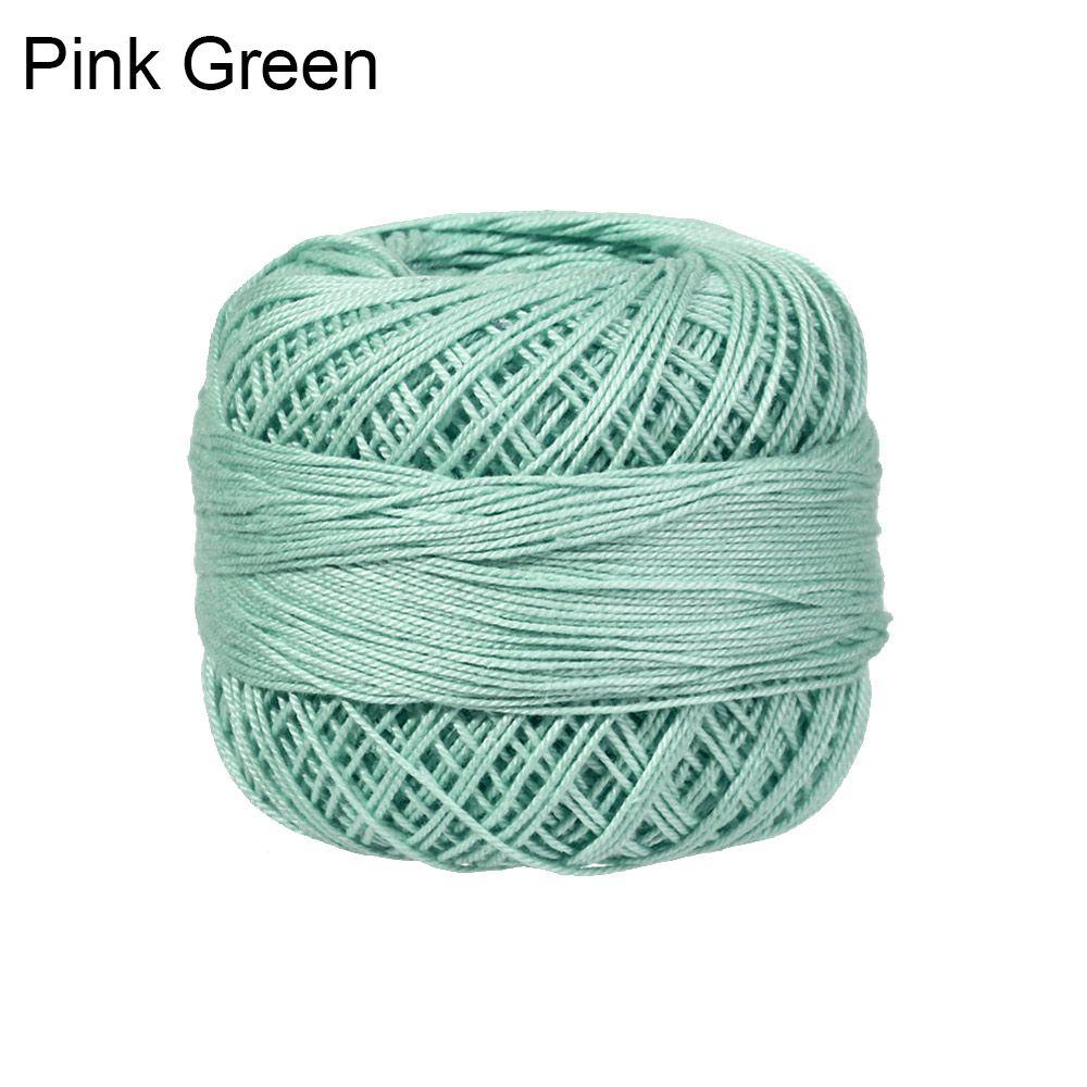 Kreatives Häkeln, Stricken, DIY-Garn, Spitze, Wolle, reine Baumwolle, Wolle rosa grün