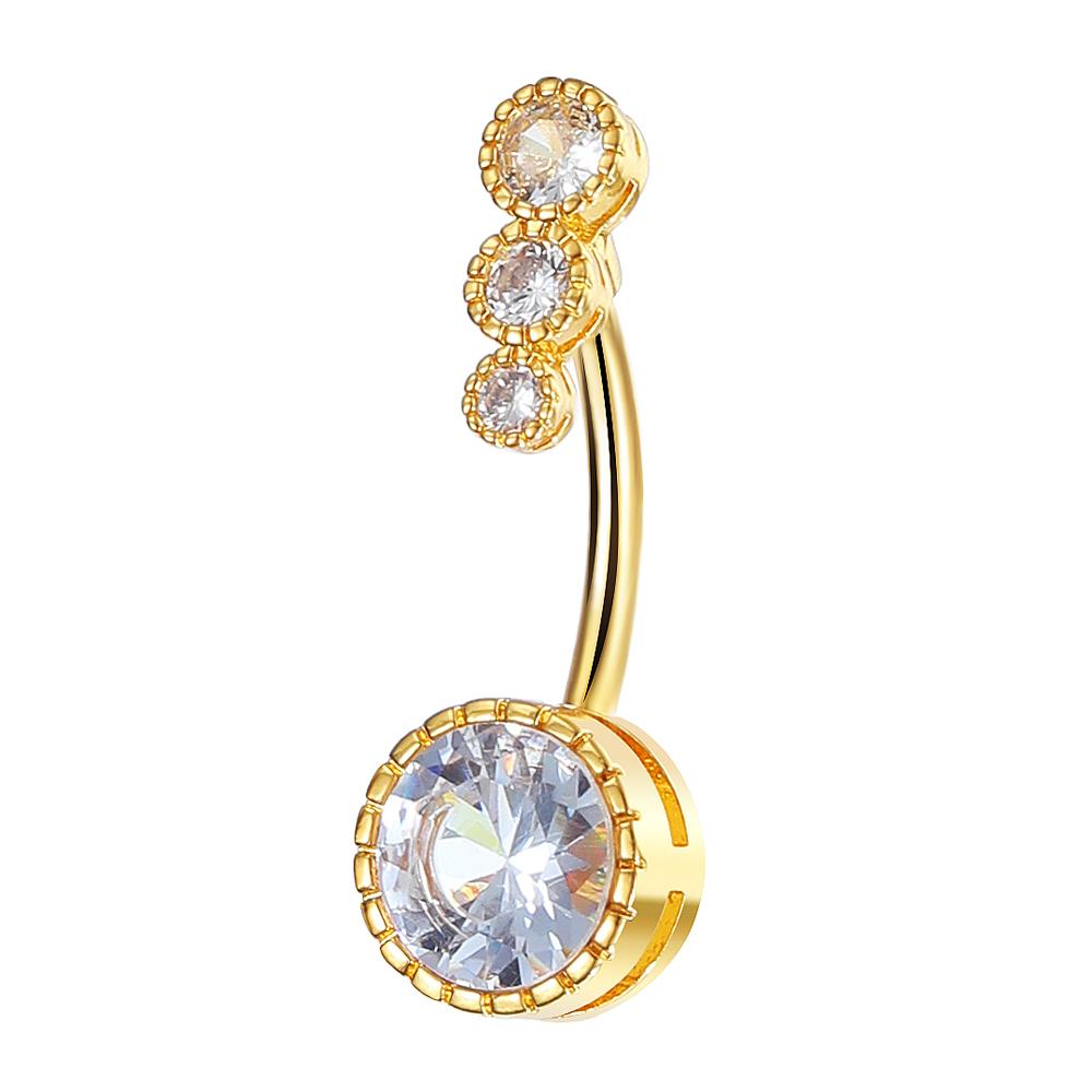 Neue Luxus auch wollen Bauchnabel Nagel 1 Stück Bauchnabel Ring Ohrringe Nagel Titan Bauchnabel Ring Anhänger Bauchnabel Körper Piercing Schmuck gold