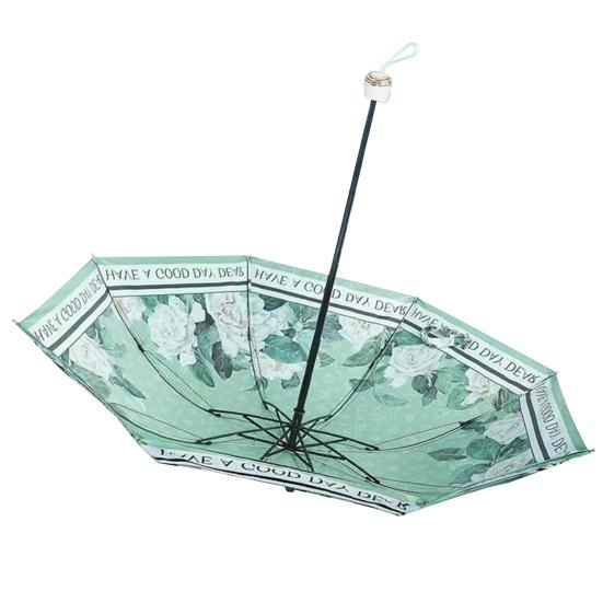 Sonnenschutz-Regenschirm, doppelseitiger Blumendruck, UV-blockierender Regenschirm, tragbar, wasserdicht, winddicht, für unterwegs, faltbarer Sonnen-/Regenschirm